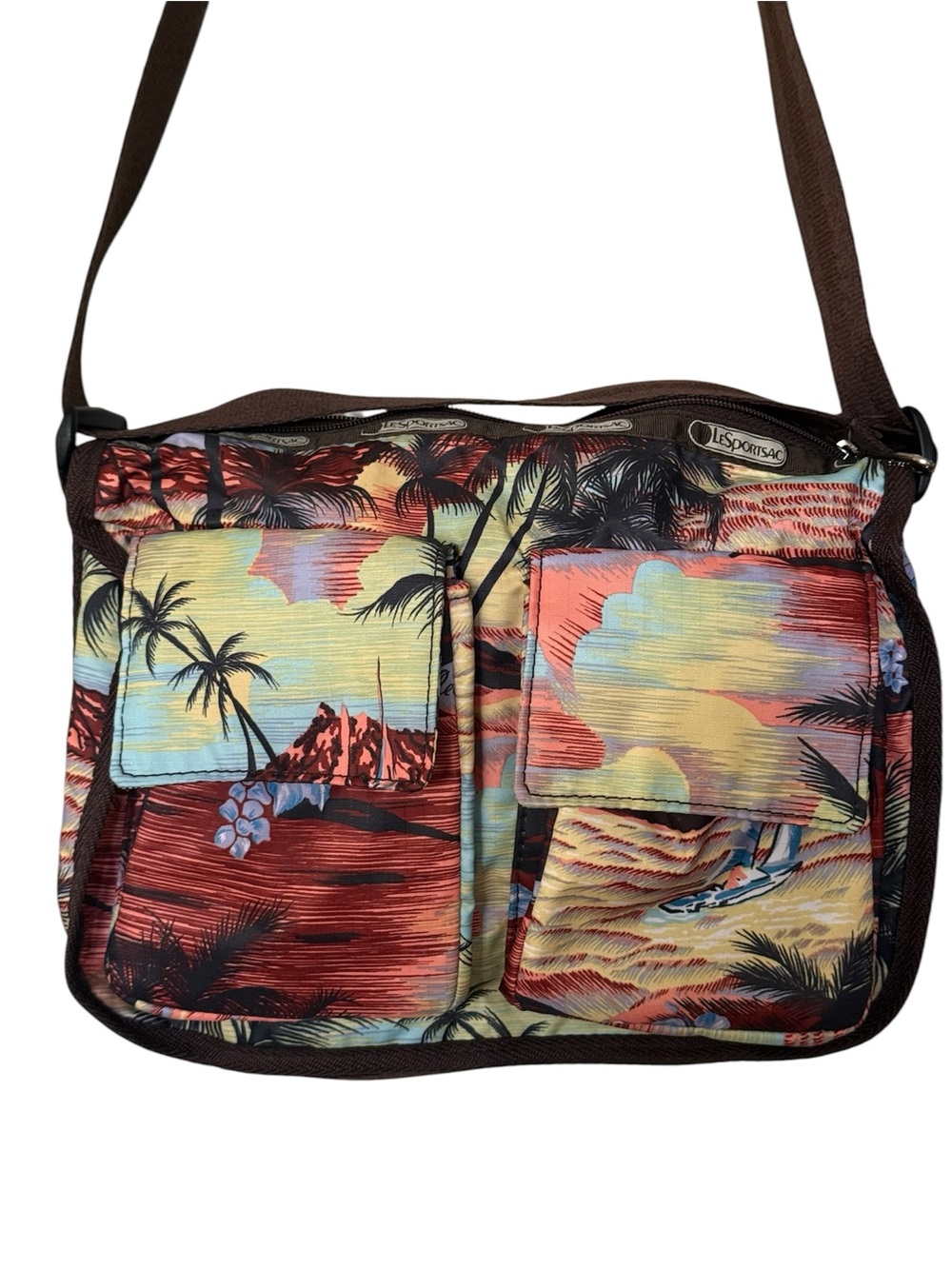 LeSportsac Sunset Beach Print Crossbody Bag from HAWAII Never Used Cute!